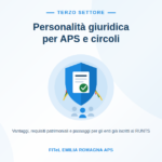 Illustrazione simbolica della personalità giuridica per associazioni e circoli del Terzo settore